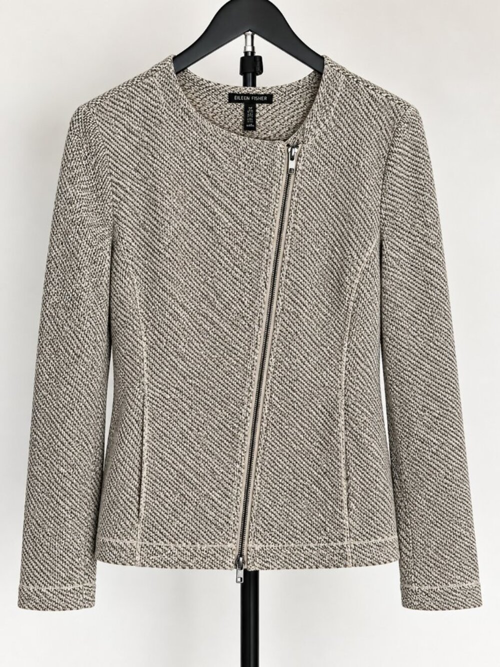 Eileen Fisher Asymmetrical Zip Jacket